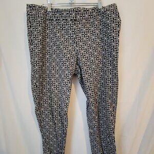 Women's Talbots 14 Pants Black White Hampshire